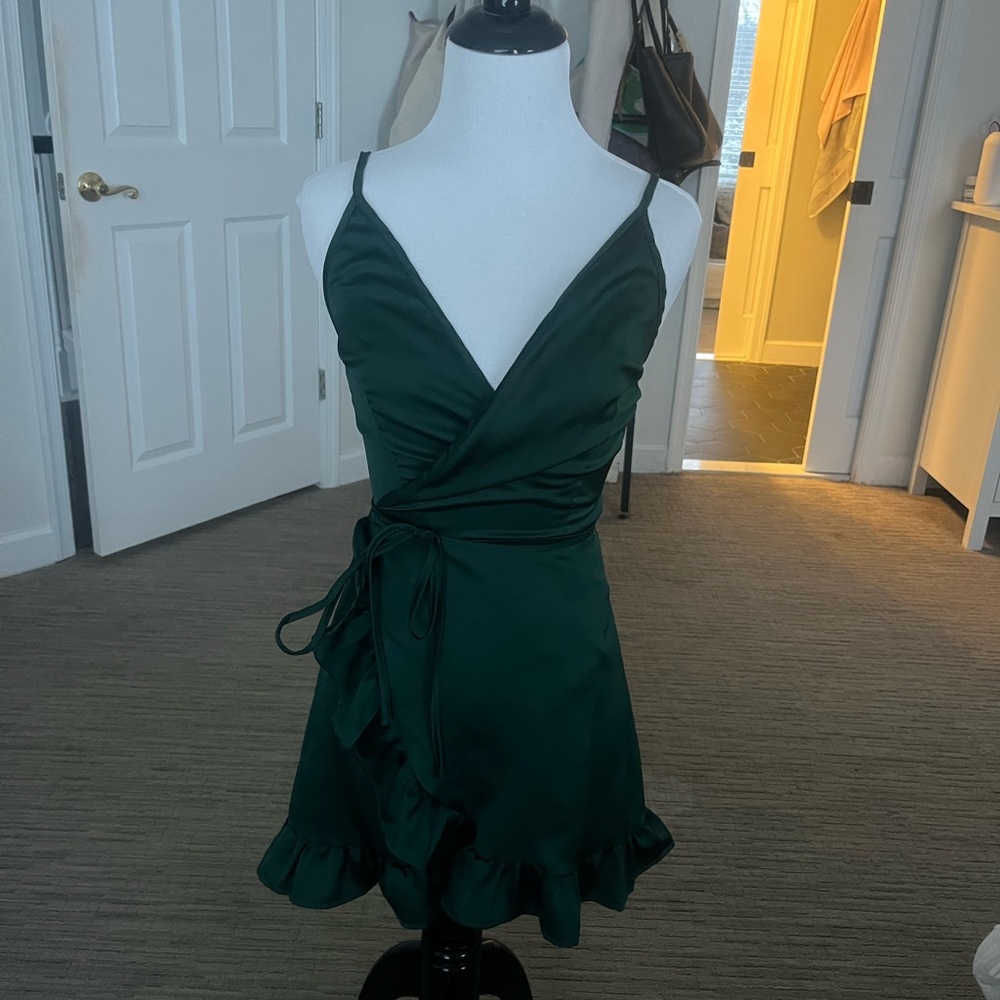 Emerald Green Princess Polly Wrap Dress